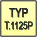 Piktogram - Typ: T.1125P